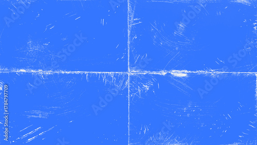 Worn blue textured paper with grain, noise, and halftone effects creating a unique visual experience.