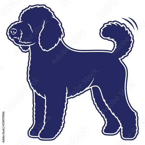 Elegant and Stylish Poodle Silhouette with Graceful Lines Perfect for Pet Lovers and Design Projects