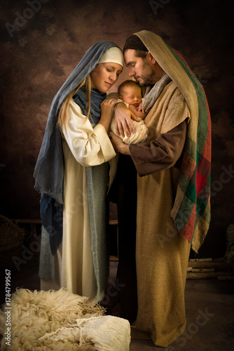 Christmas nativity family