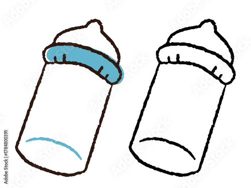 手描きの哺乳瓶２