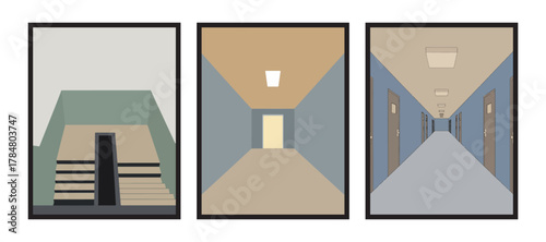 Still corner of a quiet abandoned interior