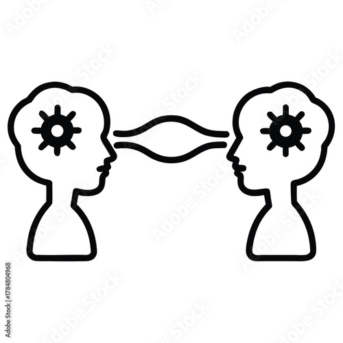 Two profiles sharing thoughts/data