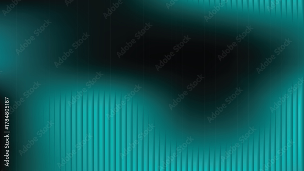 Obraz premium Abstract teal and black gradient with vertical lines texture