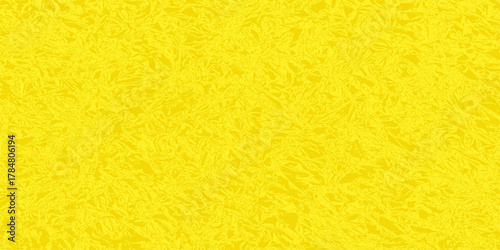 Soft yellow sponge material background texture pattern closeup. Yellow marble texture with fabric stains. Light and soft marble texture or crystal texture or sparkle texture. Crumpled of yellow satin 