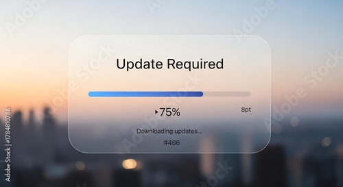 Update Required Progress Bar, Software Update, System Update