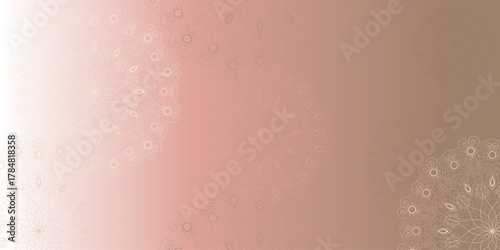 Colorful gradient background with mandala element. circular decorative elements; Islam, arabic, Indian, ottoman motifs