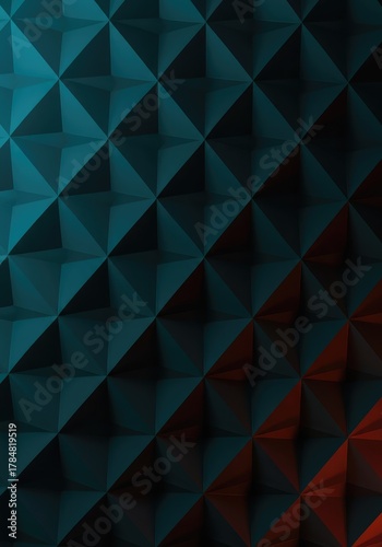 Dynamic abstract pattern showing repetitive geometric shapes creating visual depth and organized spatial flow ,flow ,repetition ,pattern