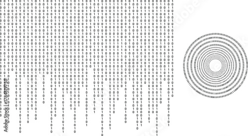Binary Technology Background Vector Design
