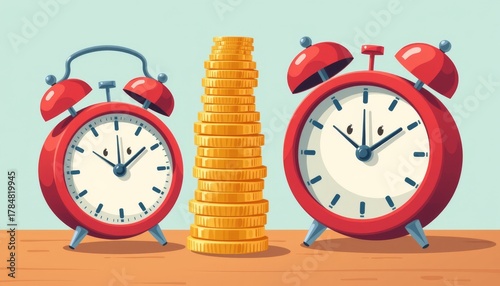 Time management techniques for kids educational illustration classroom playful style engaging environment