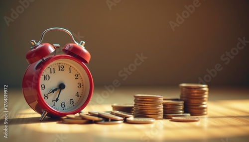 Time management and financial planning home office retro film emulation closeup cozy environment warm lighting