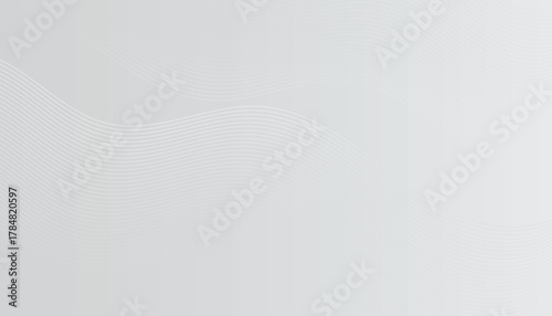 Abstract light gray wavy lines background, minimalist neutral corporate banner with soft flowing curves, modern clean monochrome texture, copy space