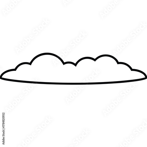 Simple, stylized cloud shape