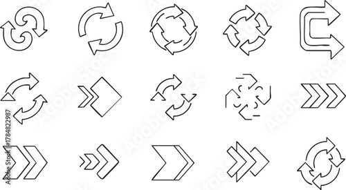 vector set of arrows