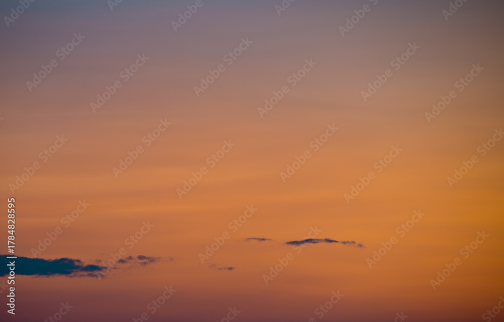 Obraz premium Orange clouds. Sunset sky. Texture, backgorund