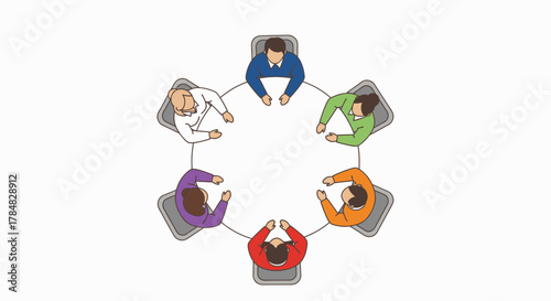 Diverse team brainstorming strategies around the conference table, generating innovative ideas for business growth in a collaborative modern workspace