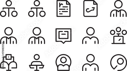 Business Organization and People Icons group hierarchy