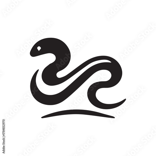 2d Worm logo on white background