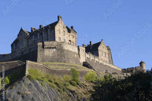 View to Edinburgh Castle, a historic castle in Edinburgh, Scotland
