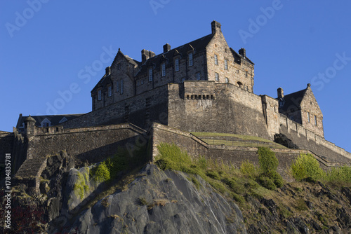 View to Edinburgh Castle, a historic castle in Edinburgh, Scotland