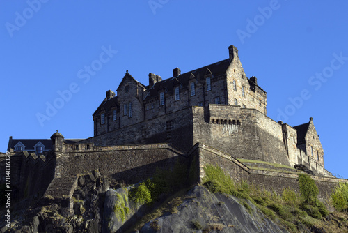 View to Edinburgh Castle, a historic castle in Edinburgh, Scotland
