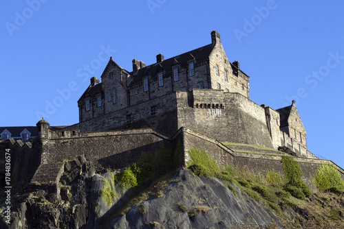 View to Edinburgh Castle, a historic castle in Edinburgh, Scotland