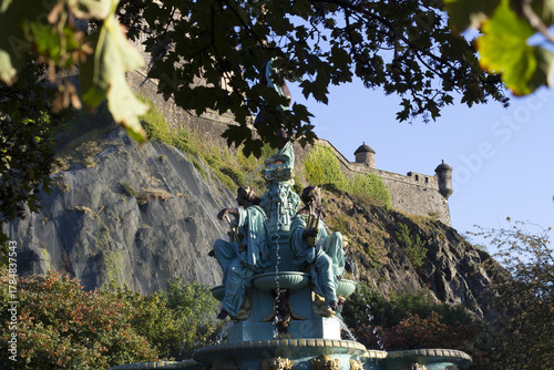 View to Edinburgh Castle, a historic castle in Edinburgh, Scotland