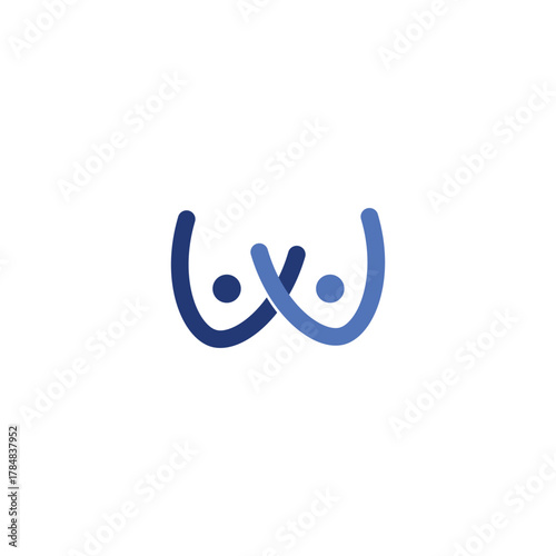 Wellness support people community logo design