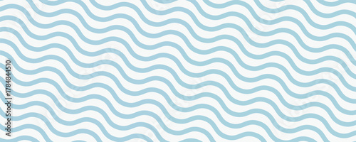 Seamless Wave Pattern, Hand drawn water sea vector background. Wavy beach print, curly grunge paint lines,