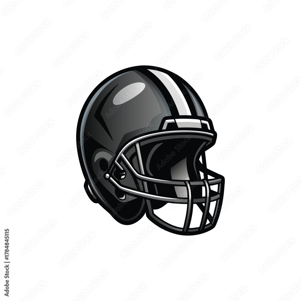 Fototapeta premium football helmet in black color