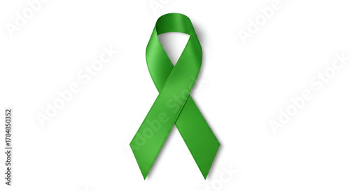 Wallpaper Mural Green Awareness Ribbon Isolated On White Background Keywords: green ribbon, awareness, symbol Torontodigital.ca