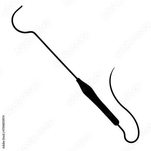 vector illustration of a fishing rod