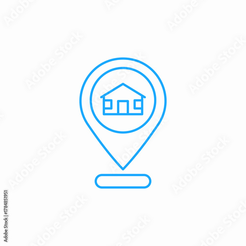 home location marker icon sign vector