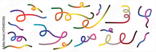 3d color gradient wave lines abstract background.