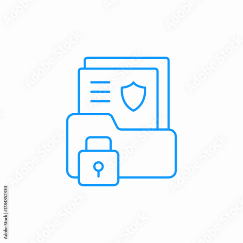 locked secure folder secret icon sign vector