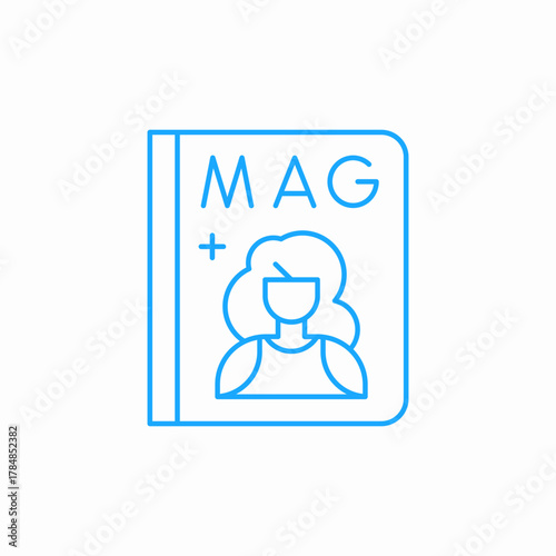 magazine profile cover icon sign vector