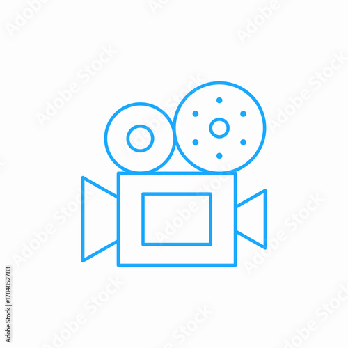 movie camera recording icon sign vector