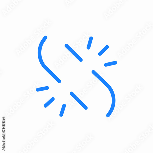 sparkling link icon sign vector
