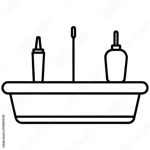 set of bathroom accessories