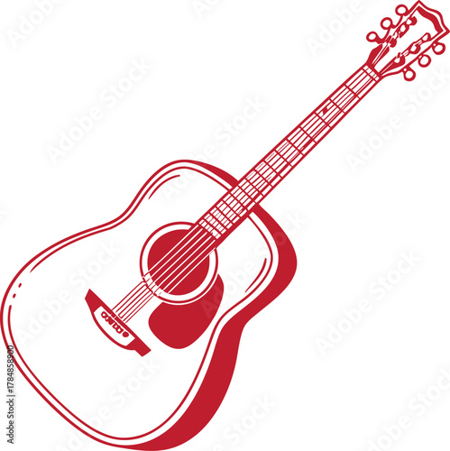 acoustic guitar vector t shirt design