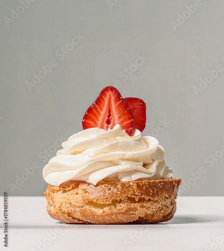 Strawberry Whipped Cream Choux Pastry