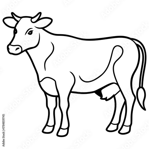 black and white cow