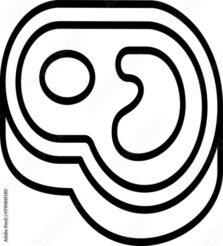 The icon of a prime cut of meat represents a delicious main course for a festive dinner.