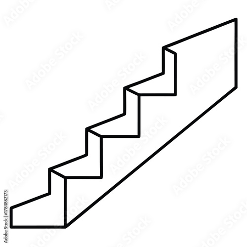 Simple isometric depiction of stairs