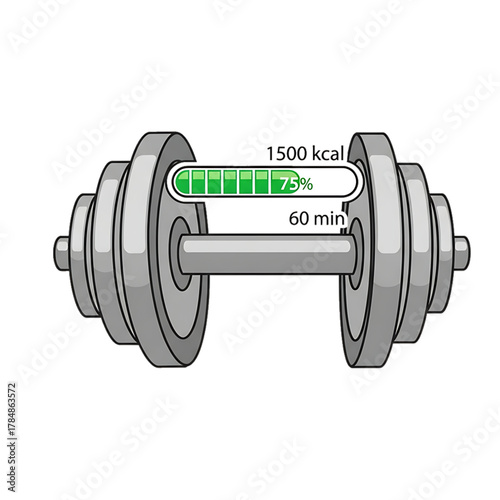 Dumbbell tracker icon representing fitness and health monitoring.