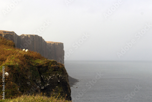 View of Mealt falls and Kilt Rock, Isle of Skye, Scotland