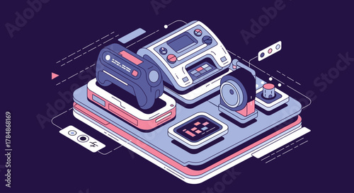 vector illustration of an abstract background with cars