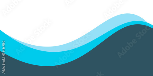 Abstract Wave Pattern in Blue Tones for Background and Design
