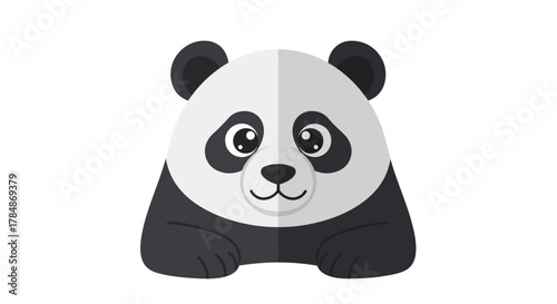 Adorable cartoon panda bear character with big eyes, perfect for children's media and playful designs