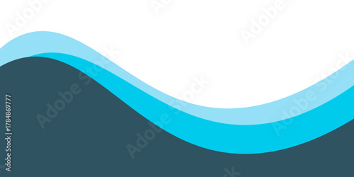 Abstract Wave Pattern in Blue Tones for Background and Design