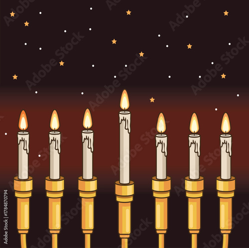 hanukkah jewish candles